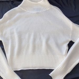 White cropped sweater